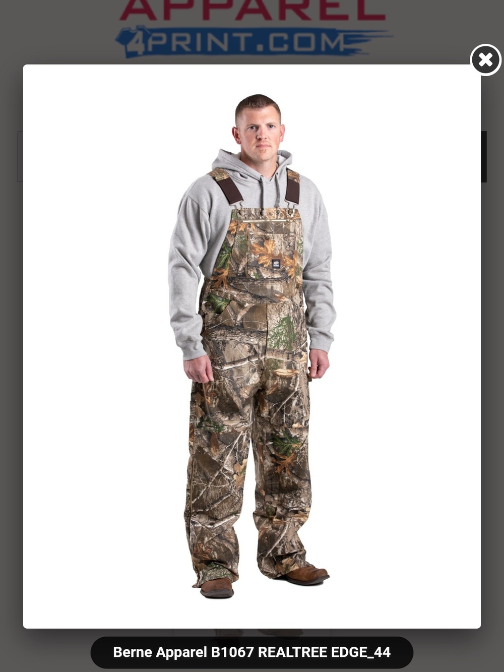 Berne  Men's Slab Unlined Duck Bib Overall NWT. OBO